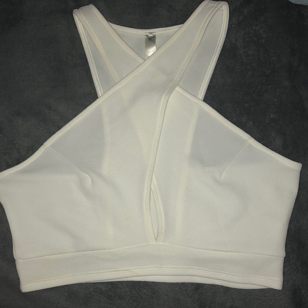 White crop top